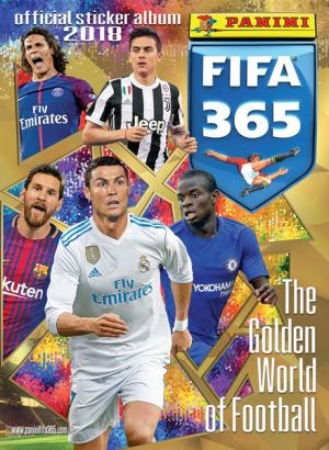 250 STICKERS PANINI FIFA 365 2018 - 50 SEALED PACKS 2X25 